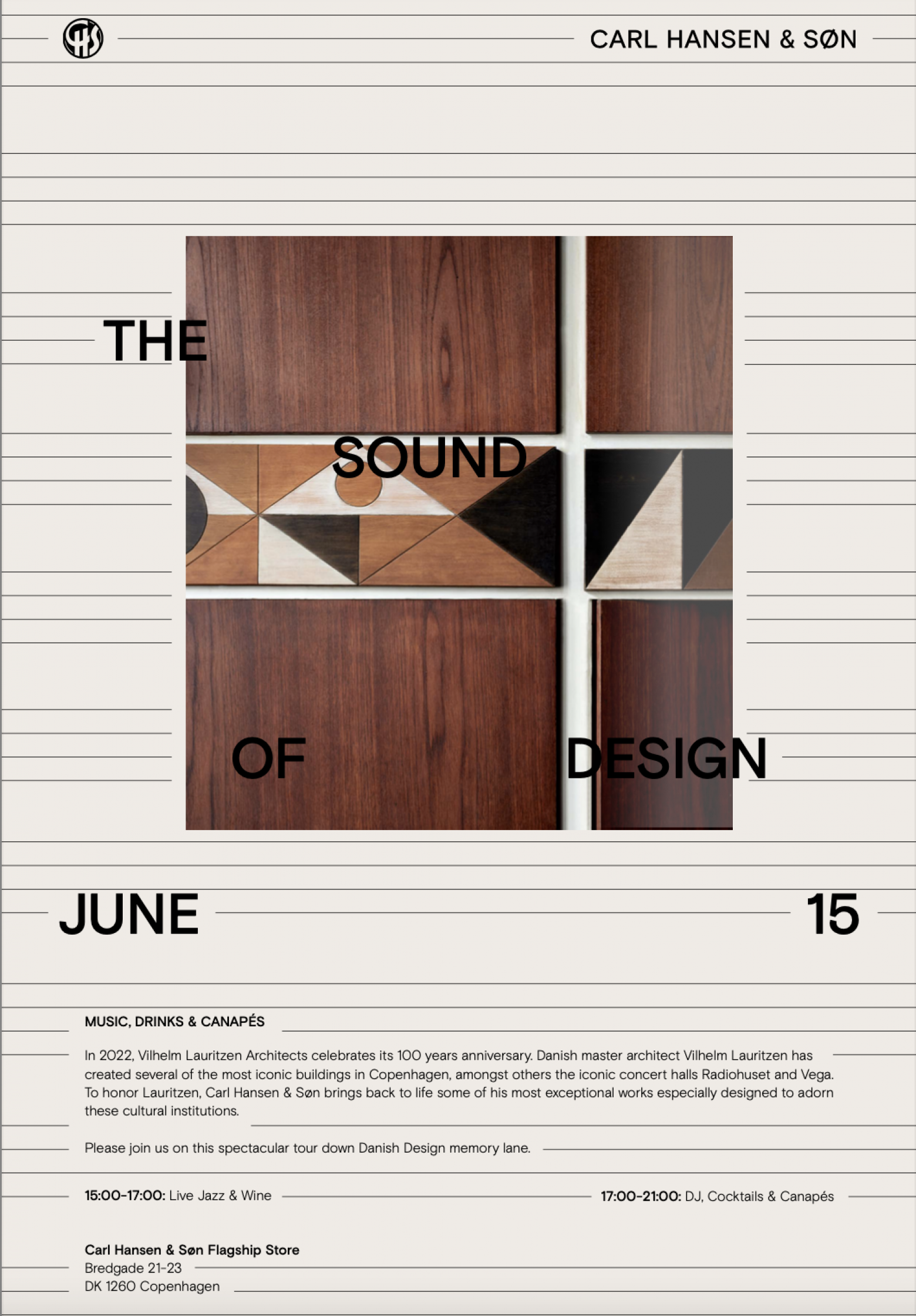 Invitation 3 days of design Carl Hansen & Son Victors Design Agency