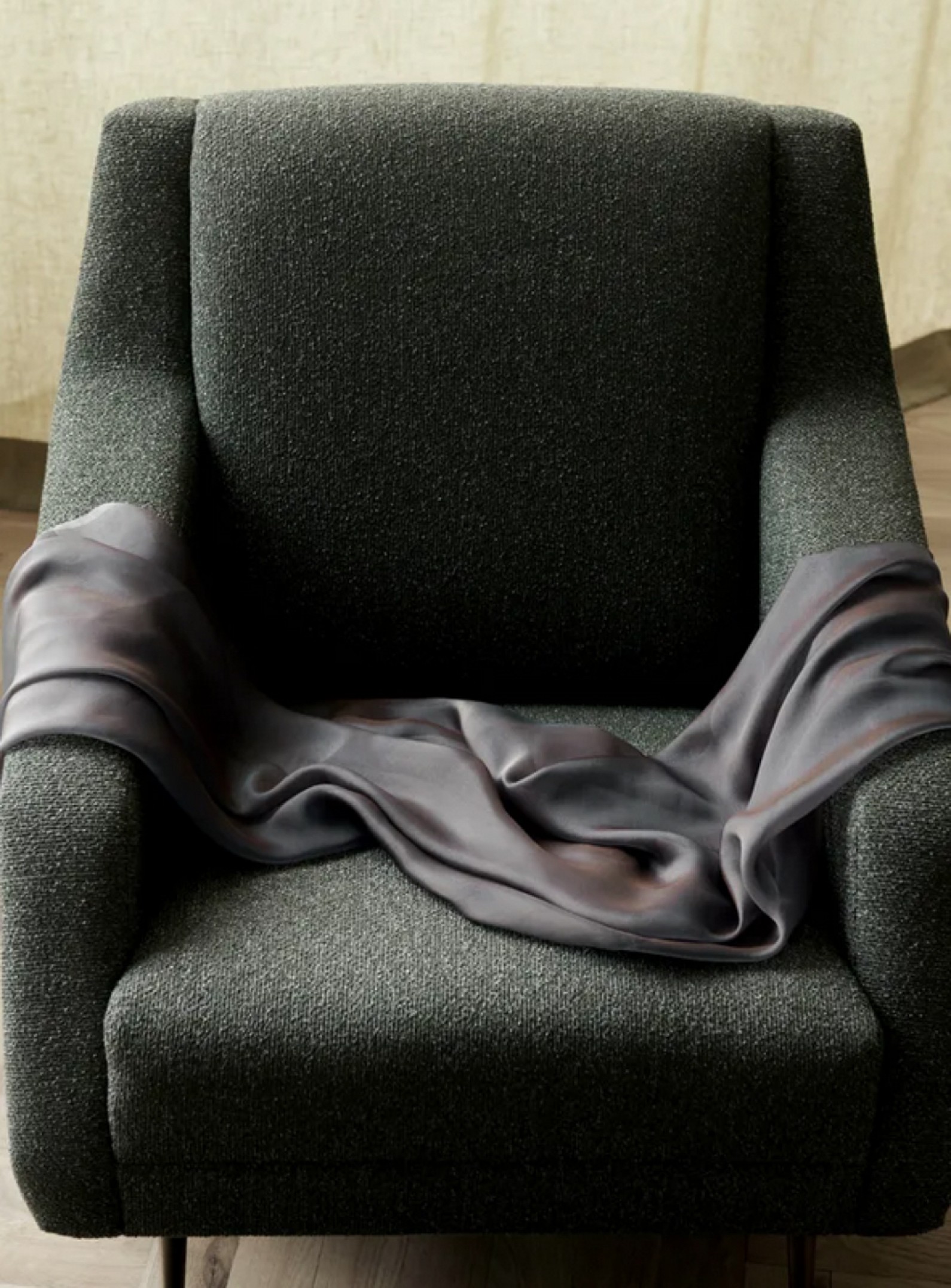 The CDC.1 Lounge chair upholstered in Around Bouclé, Dedar (141, Standard)