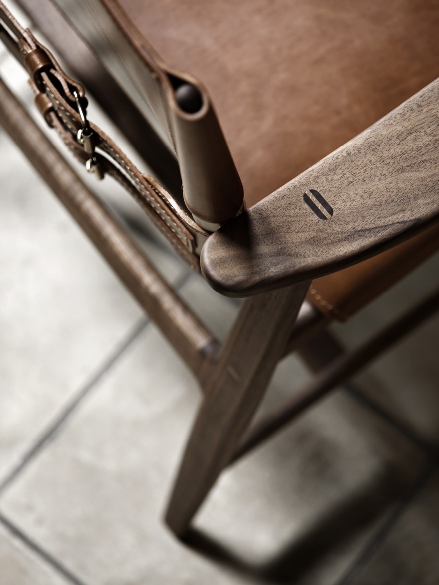 Huntsman chair - walnut oil - cognac saddleleather