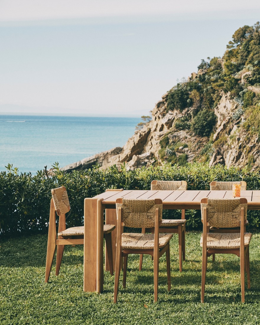 Atmosfera tafel teak, C Chair teak, Obello glazen portable voor outdoor  