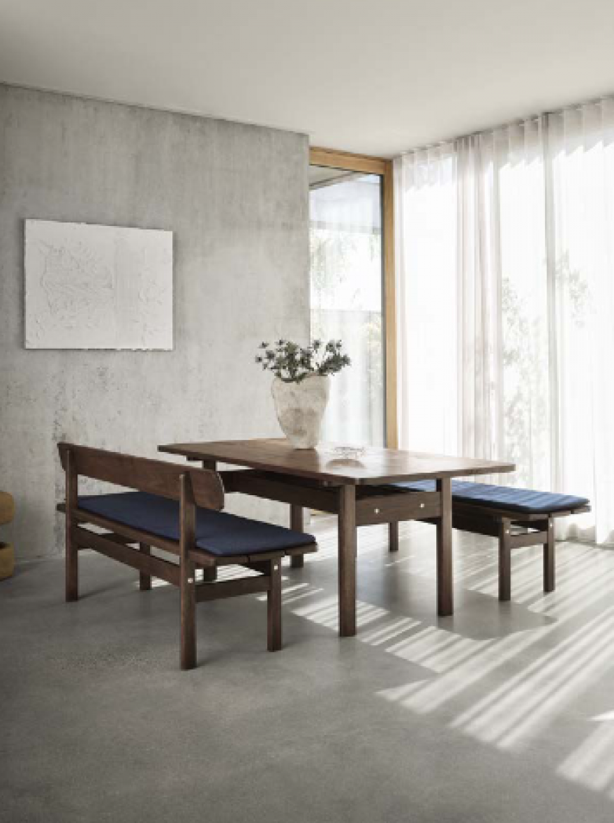 Table et bancs Asserbo, design Borge Mogensen 1961, collection Carl Hansen & Son