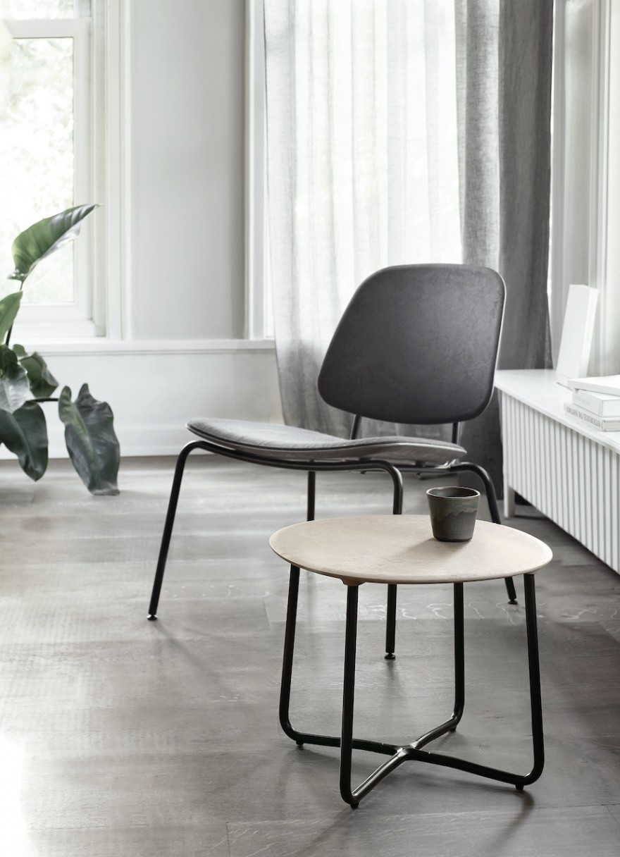 Chaise lounge Compound en coques de café usagées 