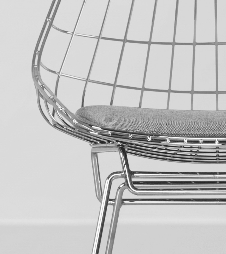 Detail Wire chair verchroomd 
