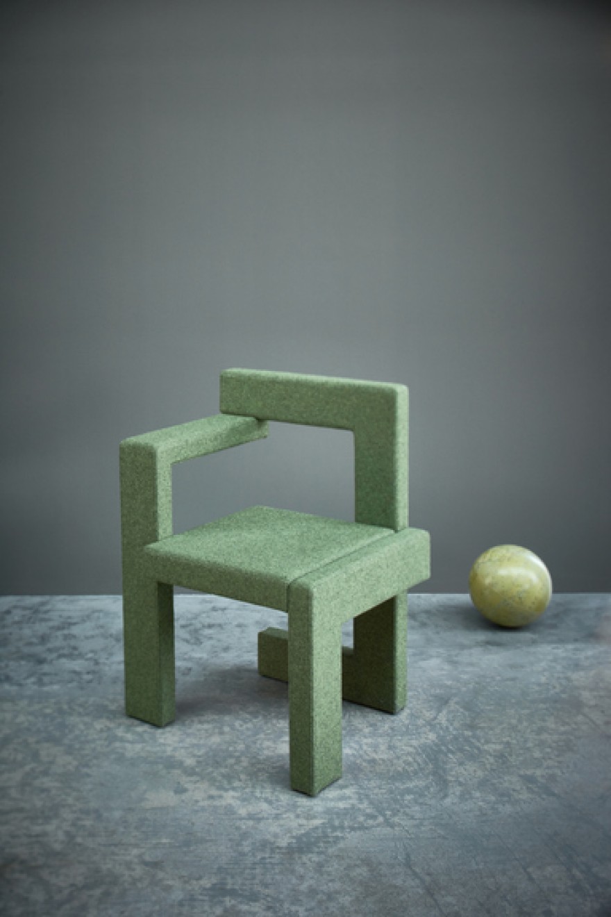 Gestoffeerde Steltman Chair, Gerrit Rietveld design  